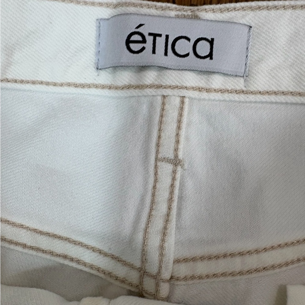 Ética Vintage White Finn Slim Straight Ankle Jeans Size 31 Vintage White - Picture 5 of 14